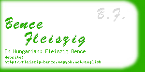 bence fleiszig business card